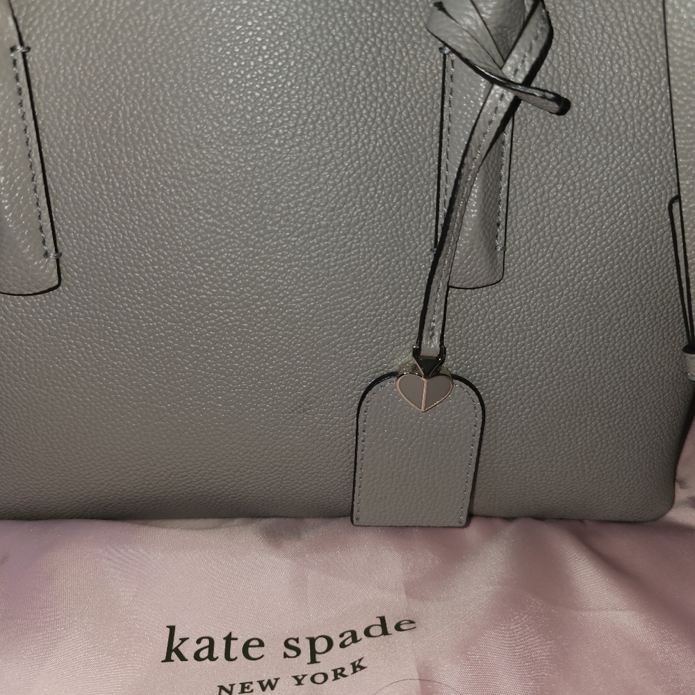 Kate Spade triple-compartment satchel convertible  - Taupe color - Picture 6 of 14